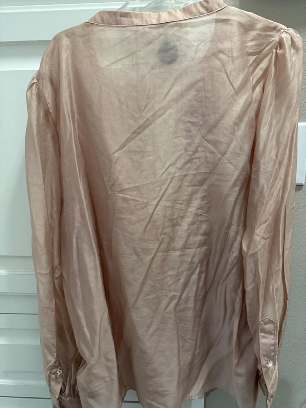 Anetta Pale Pink Ruffled Front Blouse - Picture 4 of 8